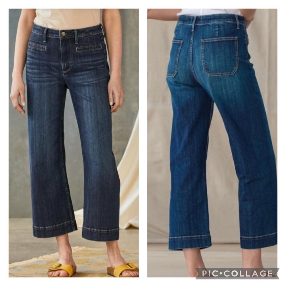 Driftwood Charlee Cropped Wide Leg Jeans Size 29 - Picture 1 of 6